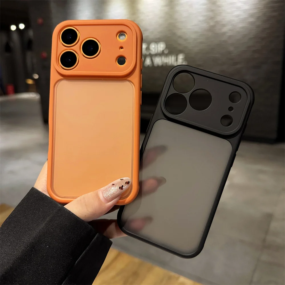 حافظة هاتف واقية مقاومة للصدمات لتبديد الحرارة لهاتف آيفون 17 Air 16 15 14 Plus 13 12 11 Pro Max Frosted PC + غطاء خلفي من البولي يوريثان #6