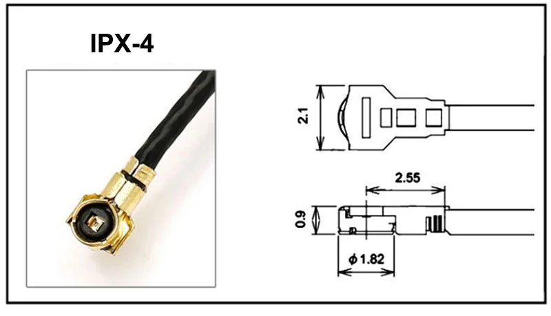 100 Stück/Lot SMA-Buchse auf U.FL MHF1 IPX4 RG0.81mm 1.13 RF-Koaxialkabel-Verlängerung Großhandel für WiFi-Antenne PCI-Karte 5-30cm – Detail 3
