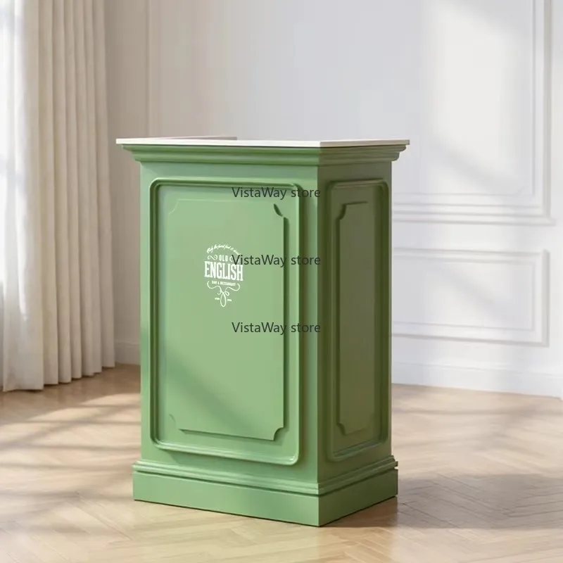 2026 New Best Selling Custom Reception Desk Beauty Salon Counter Small Reception Table Nail Salon Reception Desk