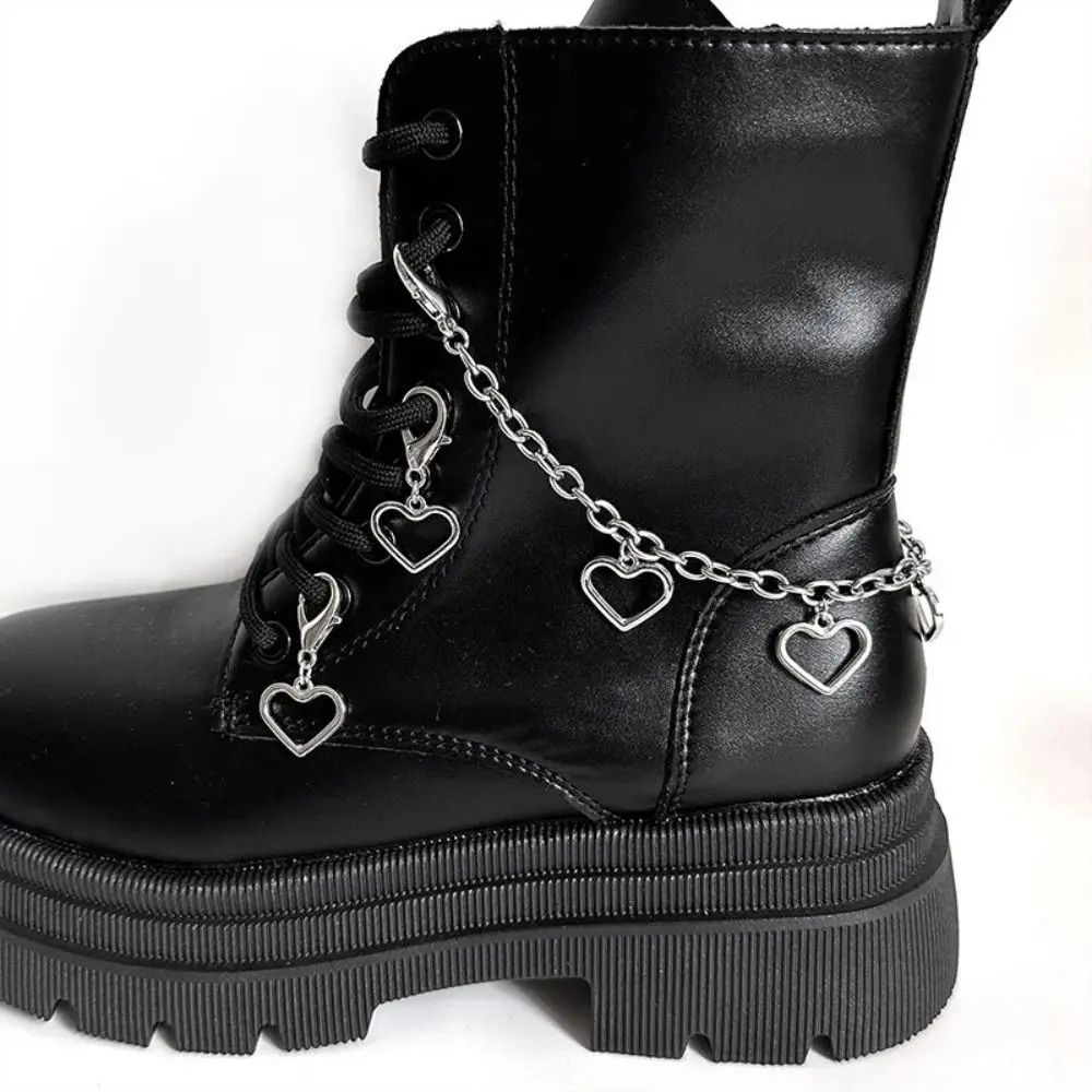 أحذية خفيفة فاخرة أحذية مشبك سحر شرابة فضية التمهيد سلاسل الديكور شخصية أنيقة إكسسوارات أحذية الحفلات #2