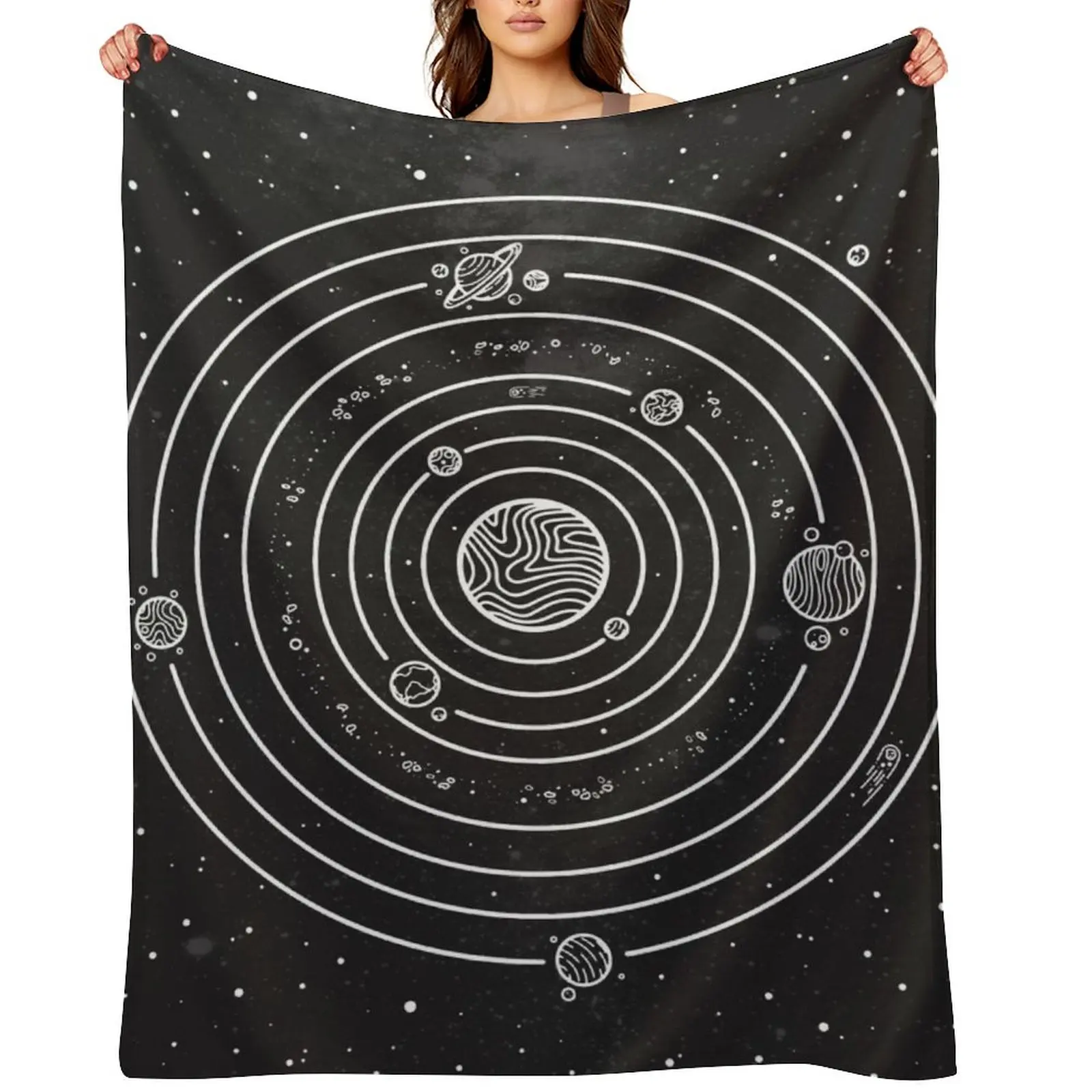 

Solar System Throw Blanket Bed covers valentine gift ideas Single Baby Blankets