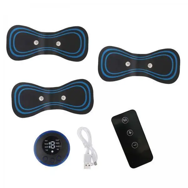 Mini Electric Massager Patch Cordless Cervical Massager 8 Modes Body Massage Equipment for Neck Back and Muscle Relax