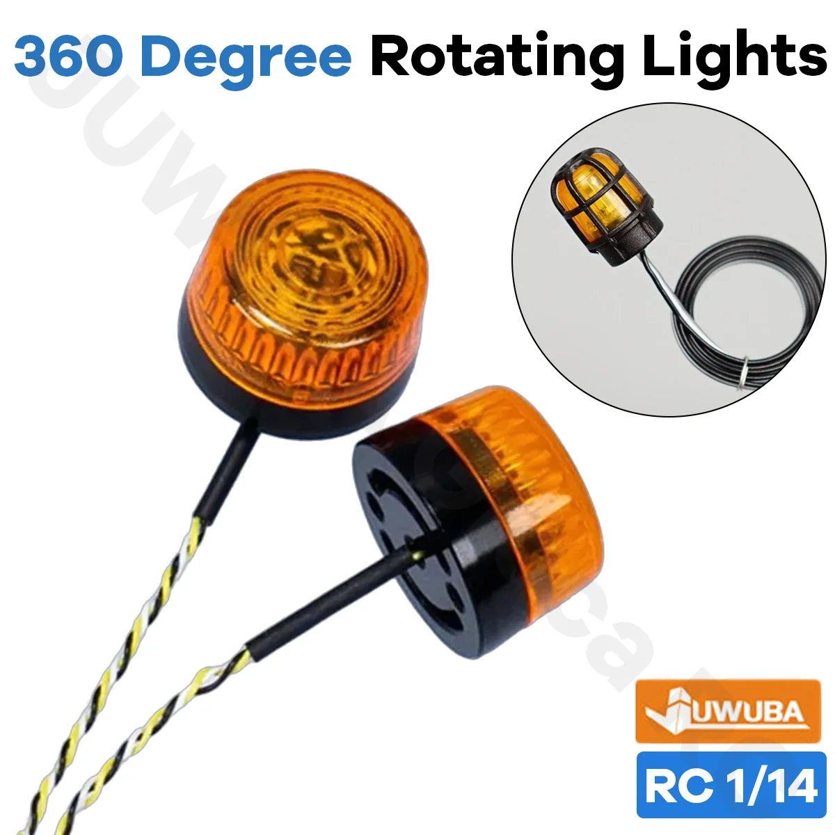 770S LED 360 Degree Rotating Lights XZD-03D 1 SET For 1/14 Tamiyaa RC Dump Truck Tractor Tipper SCANIAA JUWUBA Toys Model Parts