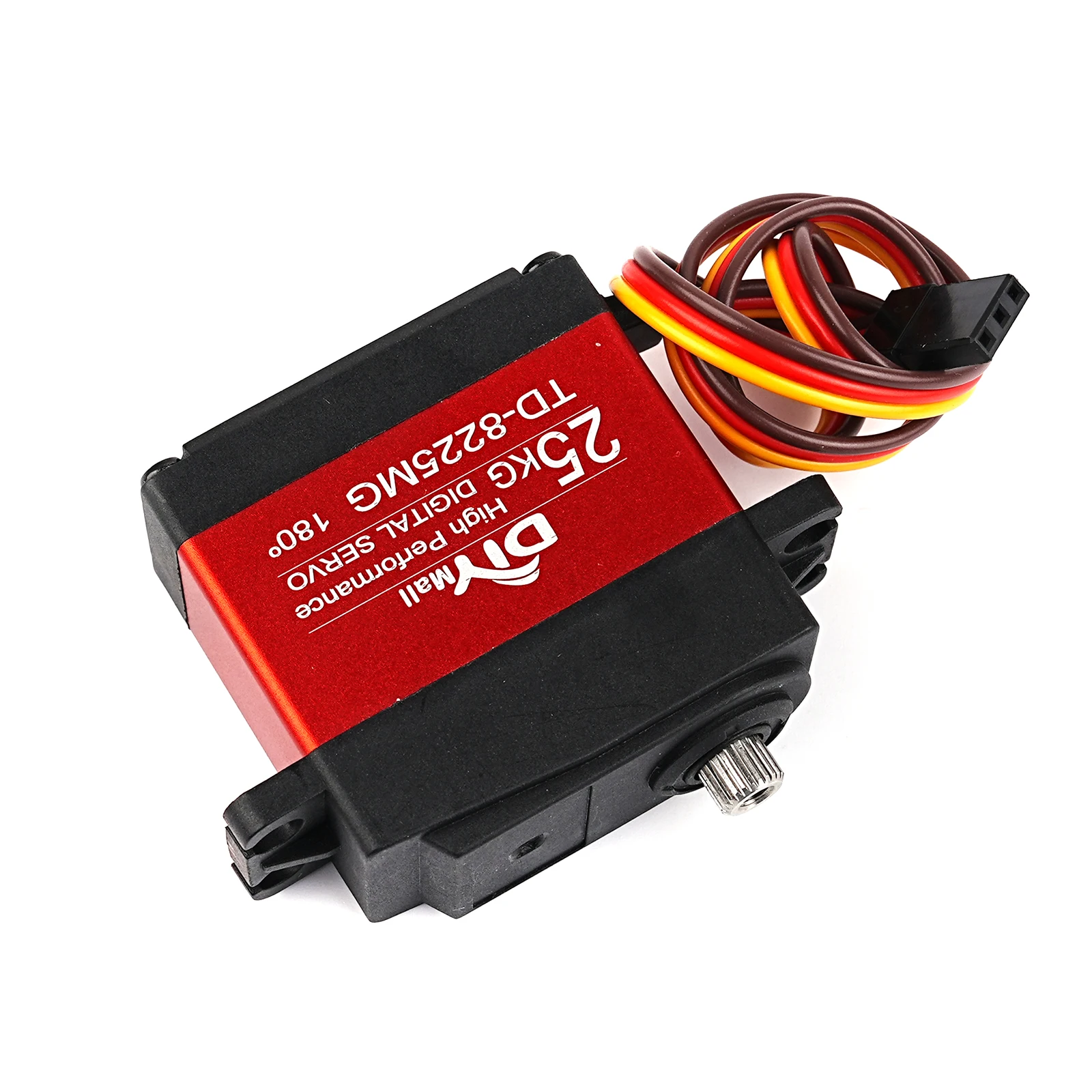 4 pçs de alta velocidade de eixo único TD-8225MG 25kg 180 270 360 ângulo metal engrenagem servo digital para 1/8 1/10 1/12 rc carros baja barco robô