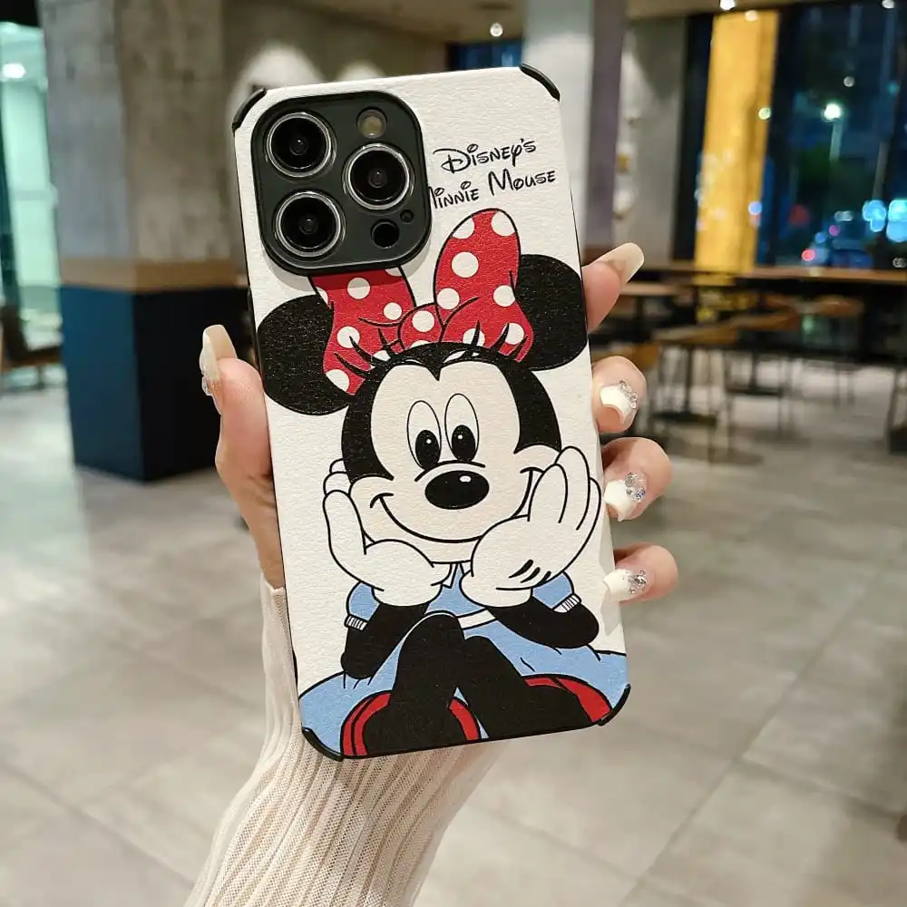 Cute Cartoon Anime Role Mickey Mouse Phone Case for IPhone 11 12 13 14 15 Pro Max X XR XS 7 8 Plus Soft Veneer Protect Cover