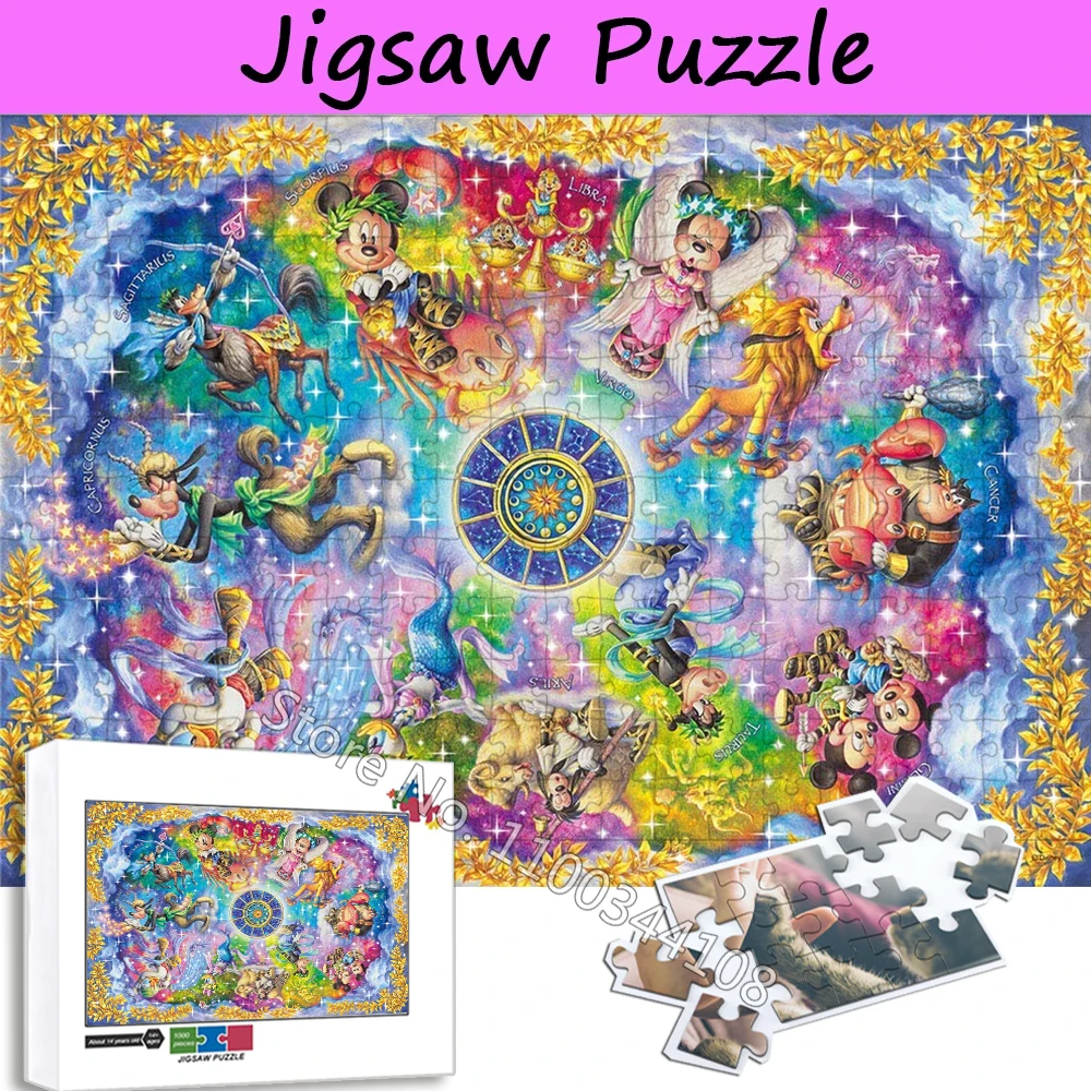 Disney/Stück Puzzles Mickey Mouse Konstellation Puzzle Kinder Lernspiel zeug Cartoon Handwerk für Dekor