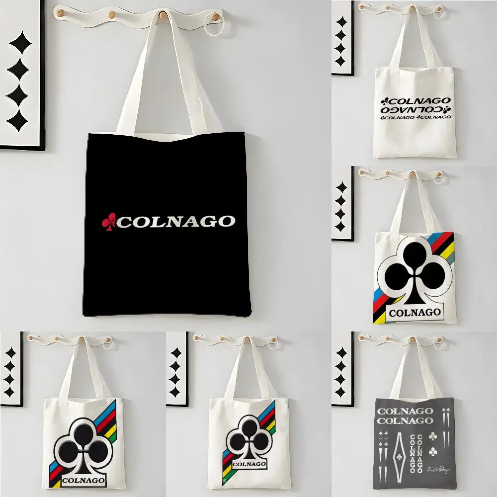 Beautiful Plum Blossom Design C-Colnago Storage Bags Canvas Tote Bag Large Women's Designer Handbags Shopping Bags for Groceries