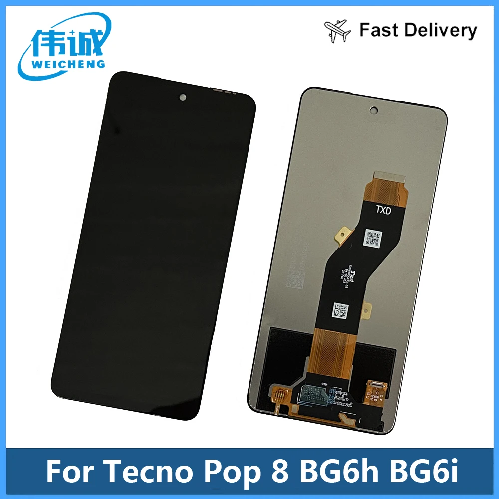 

6.6" IPS For Tecno Pop 8 BG6h BG6i LCD Display Touch Panel Screen Digitizer Sensor LCD Assembly For Tecno Pop8 POP 8 LCD Screen