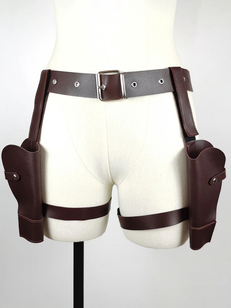 Halloween PU Leder Taille Abdeckung Western Cowboy Stil Dekorative Gürtel Cosplay Rollenspiel Prop Zubehör Verfügbar für Männer Frauen