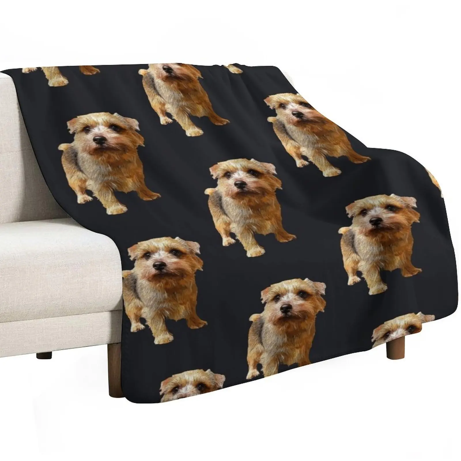 Norfolk Terrier Throw Blanket Stuffeds Vintage Luxury Thicken Soft Beds Decorative Sofa Camping Blankets