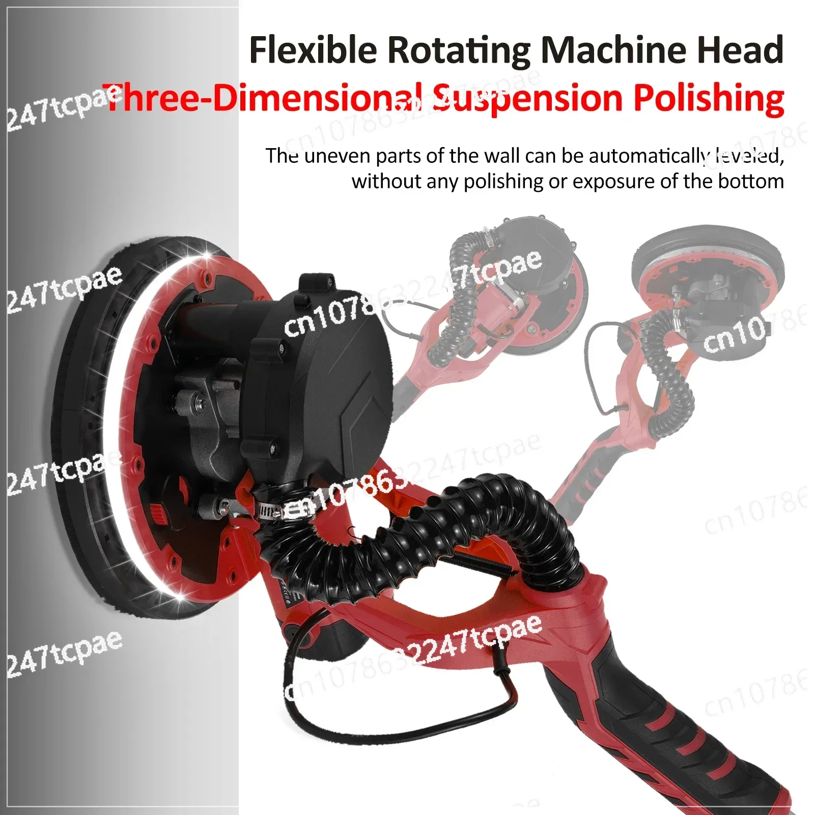 

Шлифовальная машина для стен, автоматическая пылепоглощающая электрическая шлифовальная машина для жирафа и гипсокартона для стены, потолка, высокоэффективная беспыльная шпаклевка