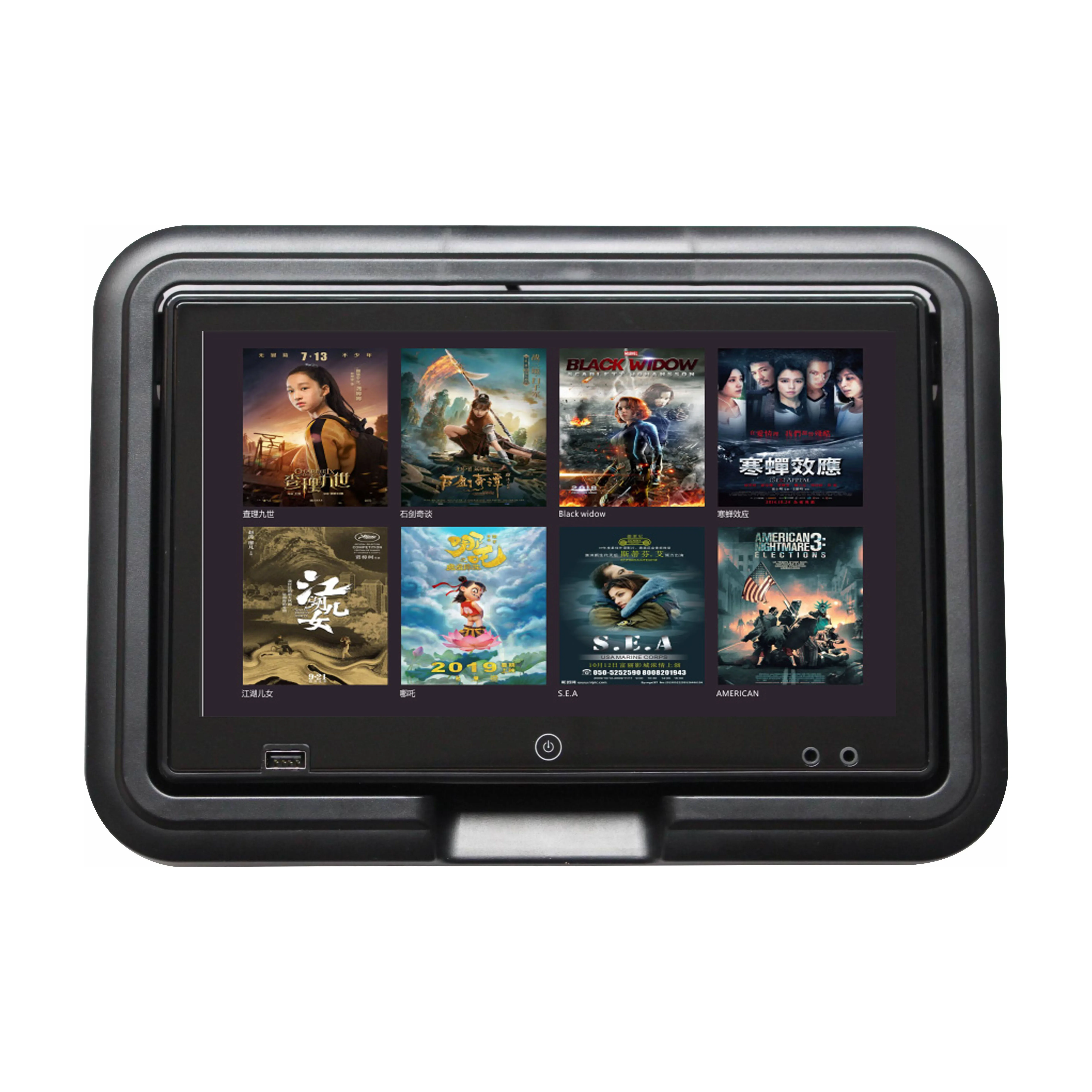 Bus seat 10 inch monitor entertainment vod bus pad 12 inch screen