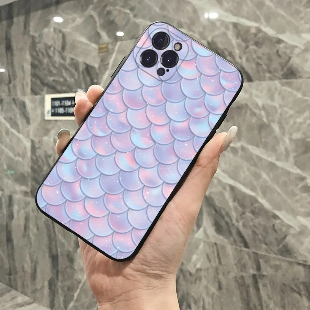 Mermaid Scale Phone Case for iPhone 15 8 7 6 6S Plus X SE 2020 XR XS 14 11 12 13 Mini Pro Max Mobile Case