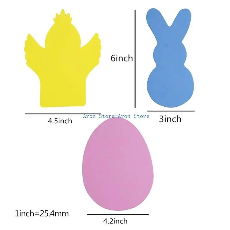 H3CF Easter Eva Foam Make Handmade Make Making Contlitful Painted Easter Stefrical