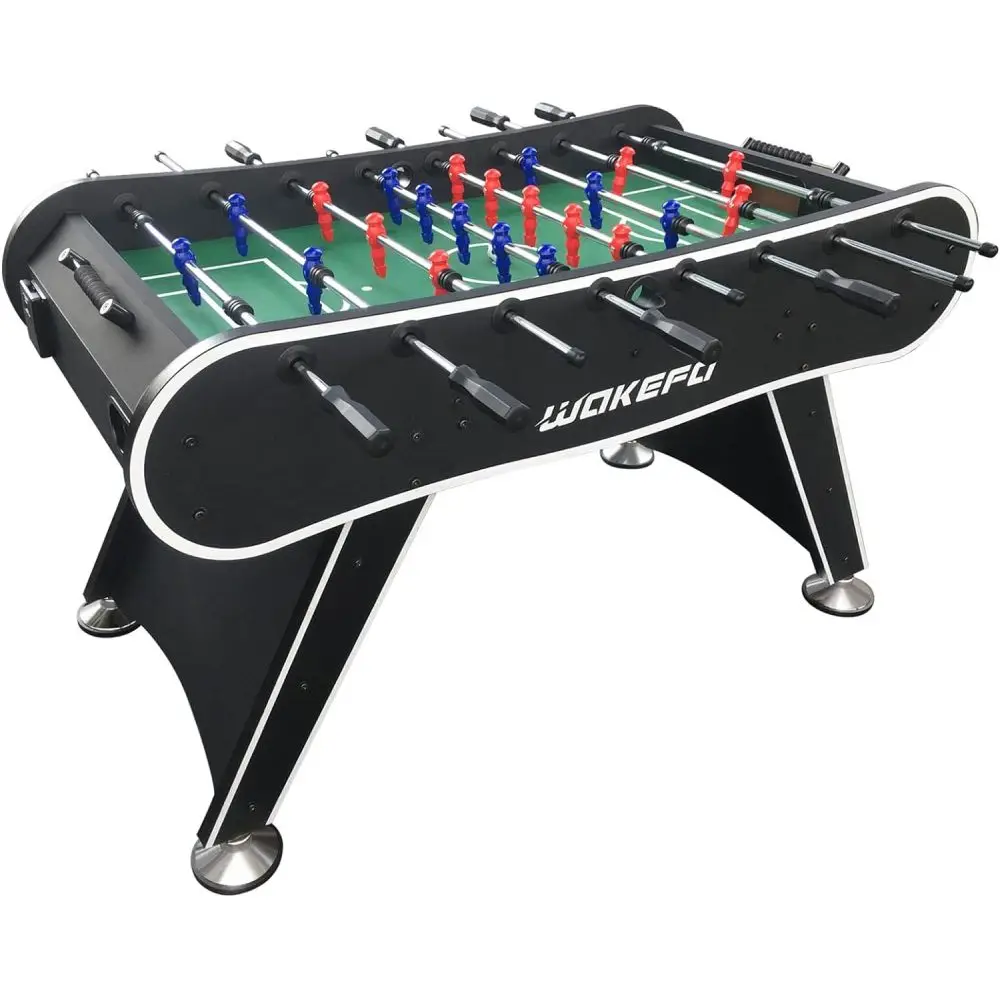 Foosball Arcade Games: Foosball Tables Adult Size for Home, Game Room, Bar - Competition Sized Football Table W/ 2 Balls