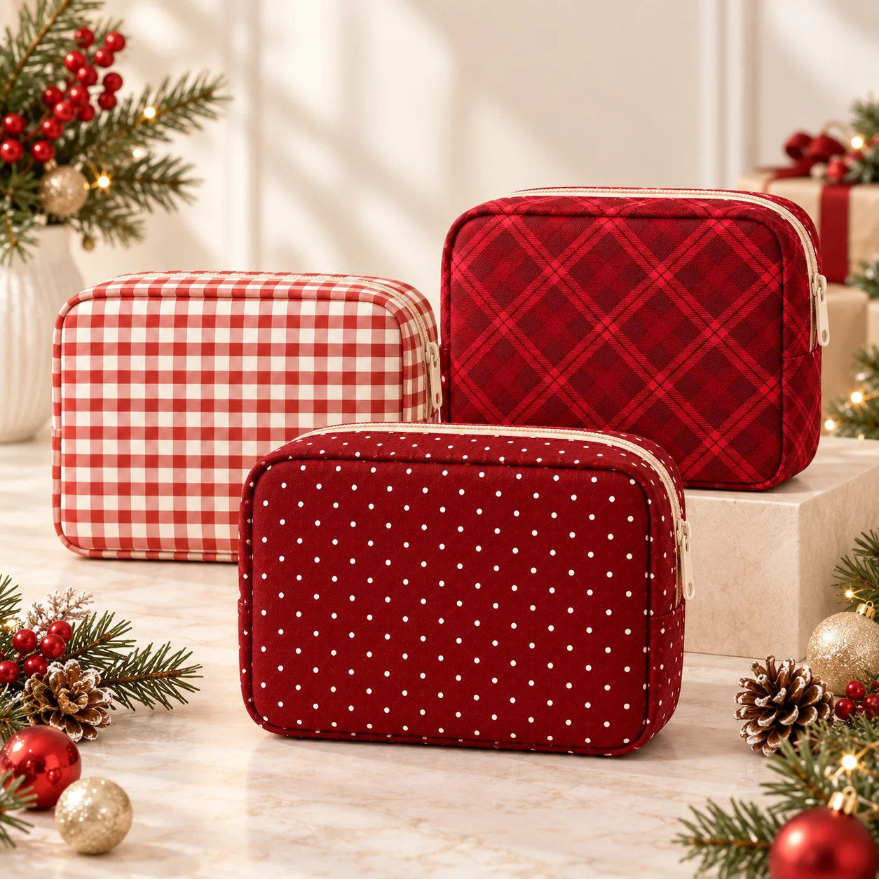 Portable Makeup Bag Large Capacity Cosmetic Organizer Travel Toiletry Pouch Zipper Storage Case for Women Beauty Accessories