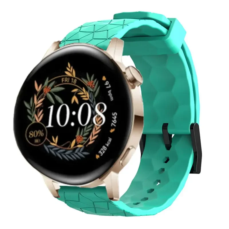 Silicone Strap For Huawei Watch GT 3 GT 2 42mm 46mm/GT Runner/GT3 Pro 20mm 22mm Football Pattern Band For Huawei Watch 3 Pro