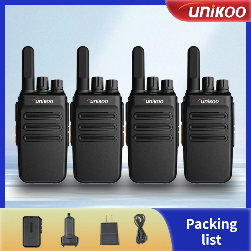 

4 PCS Unikoo UK235 Portable Handheld Walkie Talkie CTCSS/DCS Two Way Radio Station Comunicador Transceiver Wireless Set for Trip