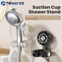 Universal Shower Support Suction Cup No-Punch Shower Head Support Adjustable Shower Head Support Home Bathroom Accessories