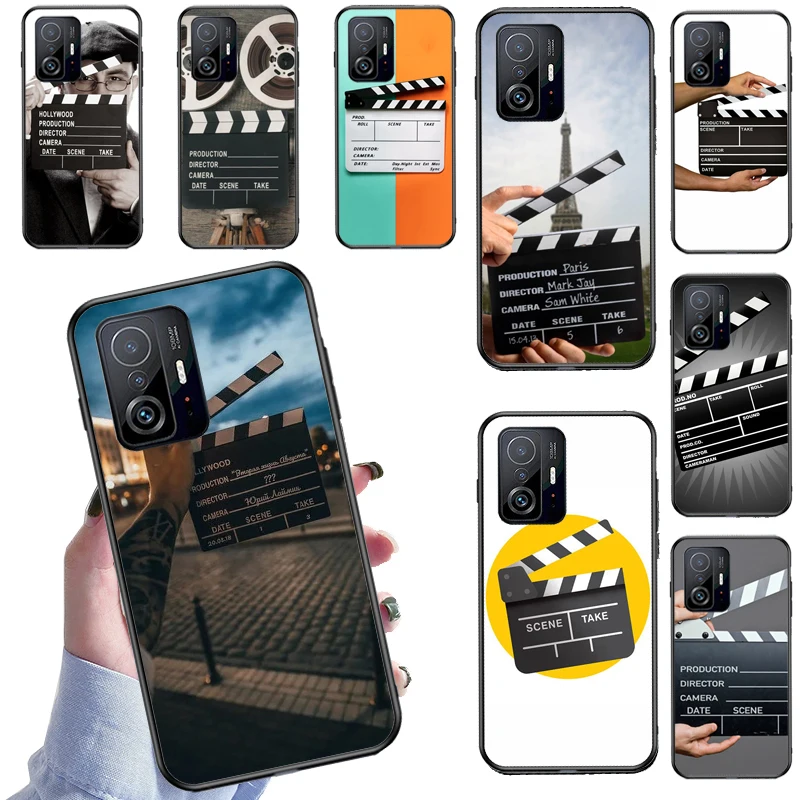 Film Clapperboard Clapper Board For Xiaomi Mi 11 Lite 9T 10T 11T Pro Case For POCO X3 PRO M3 M4 Pro X3 GT F3 Cover Coque