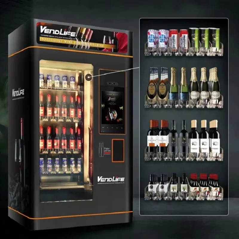 Vendlife Beer Vending Machine Use Mechanical XY Axis Lifting Trolley Vending Machine for Sale Alcohol Wheat Beer