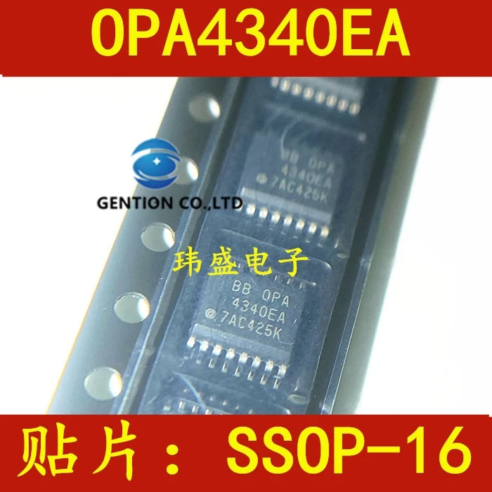 

10 шт. OPA4340EA OPA4340 SSOP16 одиночный операционный усилитель, силовая рейка-рейка, в наличии, 100% новый и оригинальный