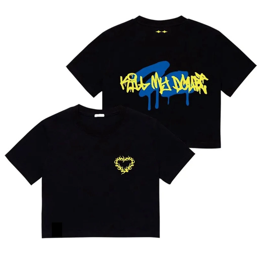 Star Same T-shirt TOP PHOTO Printe TShirt Kpop LOVE KILLMY DOUBT Printe TShirt Pullovers Women Korean Style Oversized Tshirt