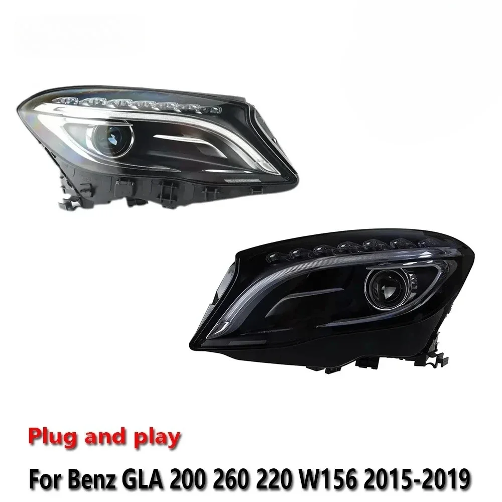 

Car LED Headlight Assemblies Lamps For Benz GLA 200 260 220 W156 2015-2019 Fog DRL Brake Turn Signal Lamp Plug and Play
