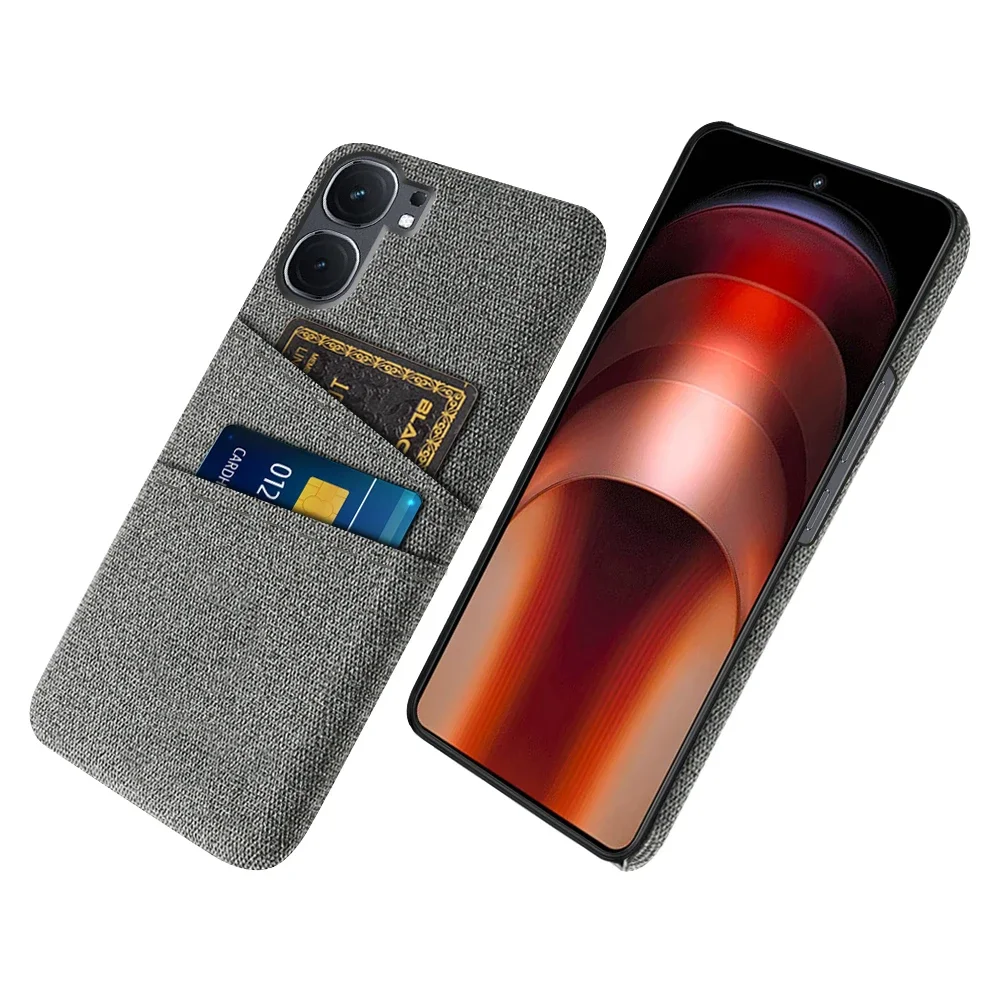 For Vivo iQOO Neo9 Funda Luxury Fabric Dual Card Cover For VIVO iQOO Neo 9 5G Business Case For vivo iQOO Neo9 V2338A Capa Coque