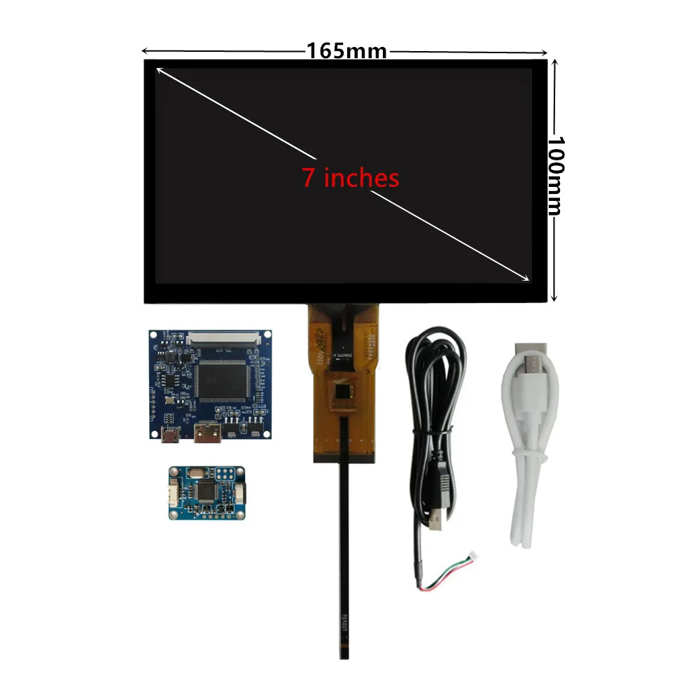 7 Inch LCD Screen Display Monitor Capacitive Digitizer Touch Screen HDMI-Compatible For Lattepanda Raspberry Pi Banana Pi PC