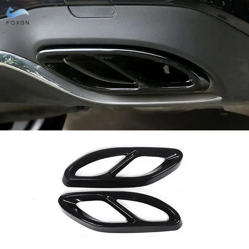 For Mercedes Benz A B C E GLC GLE GLS Class C207 W205 W176 W212 W213 X253 W166 X166 Car Tail Muffler Exhaust Pipe Output Cover