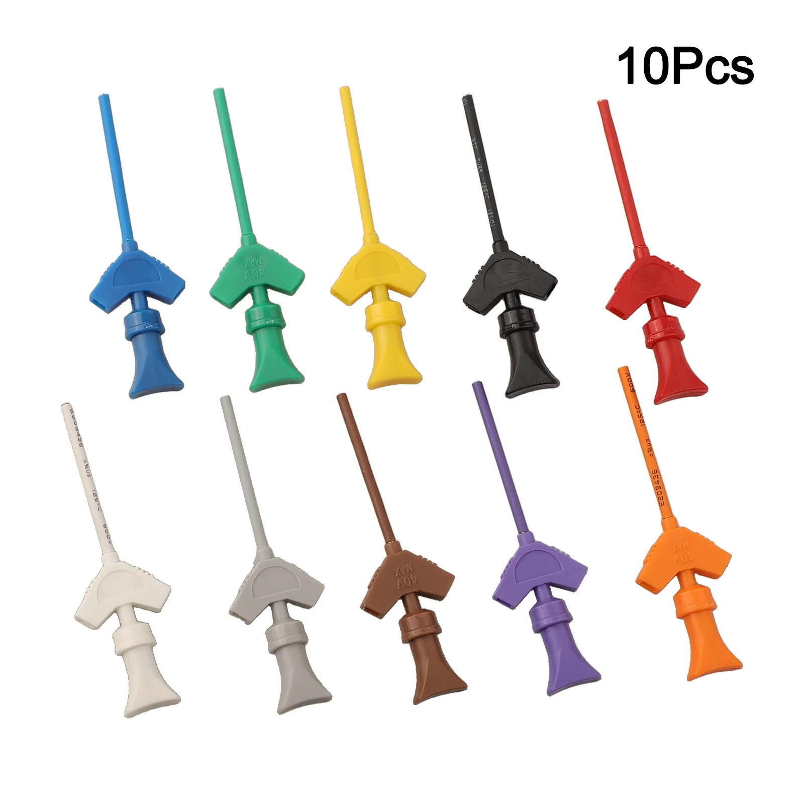 Colorful 10PCS Test Hook Clips for SMD For IC Testing Robust Clamping Mechanism for Precise ElectronFor IC Testing