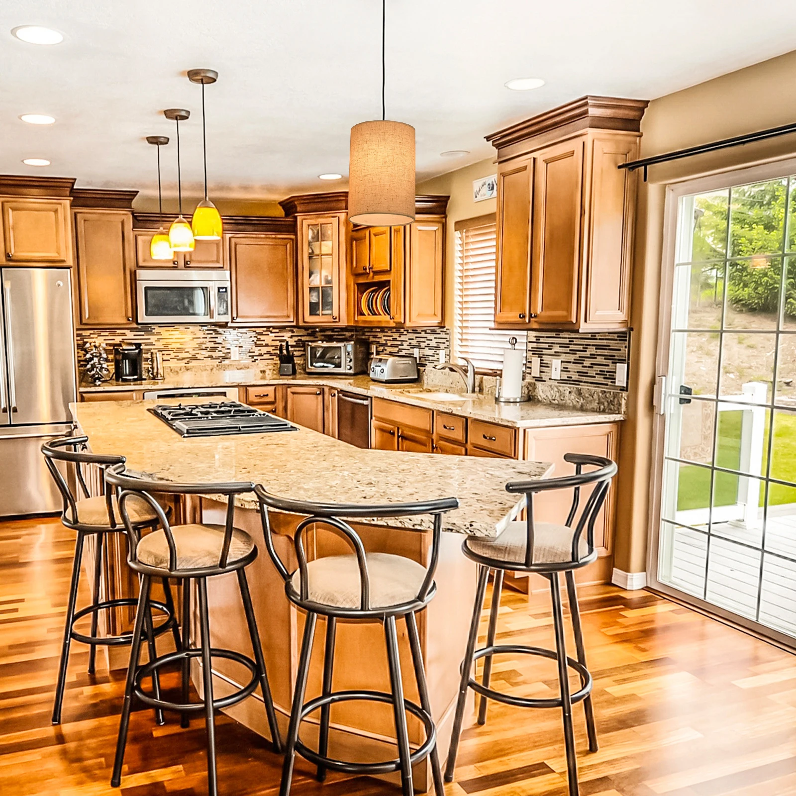 

Тканевый абажур, элегантный и простой, для прикроватной, напольной или настенной лампы, декор для дома, современный абажур для люстры