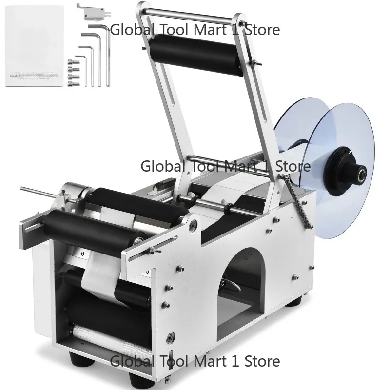 Máquina de Rotulagem Semi-Automática para Garrafas Su-cce-Buy, 20-50 peças/min, Aplicador Elétrico de Rótulos para Garrafas com Diâmetro de 0,78-4,72 polegadas