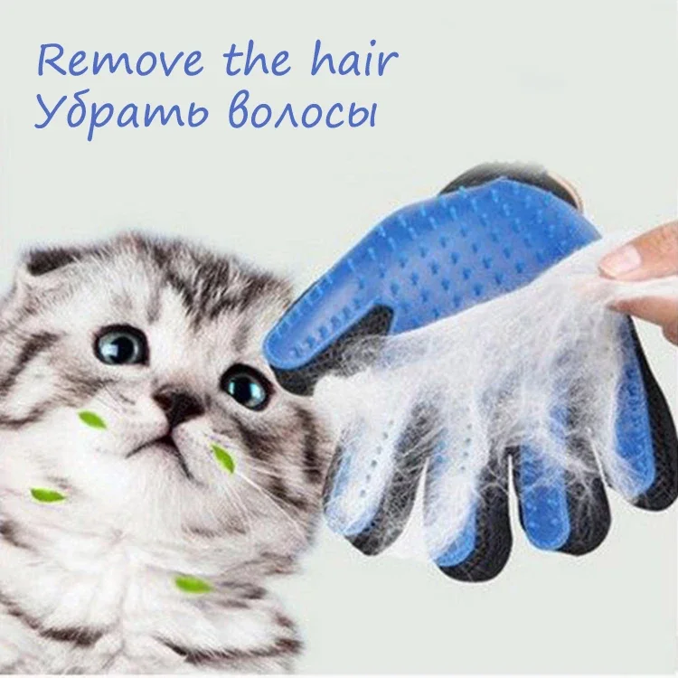 Pet Hair Glove Comb Pet Dog Cat Grooming Cleaning Glove Deshedding Hair remover Massage Brush Animal Supplies Cat Accessoies