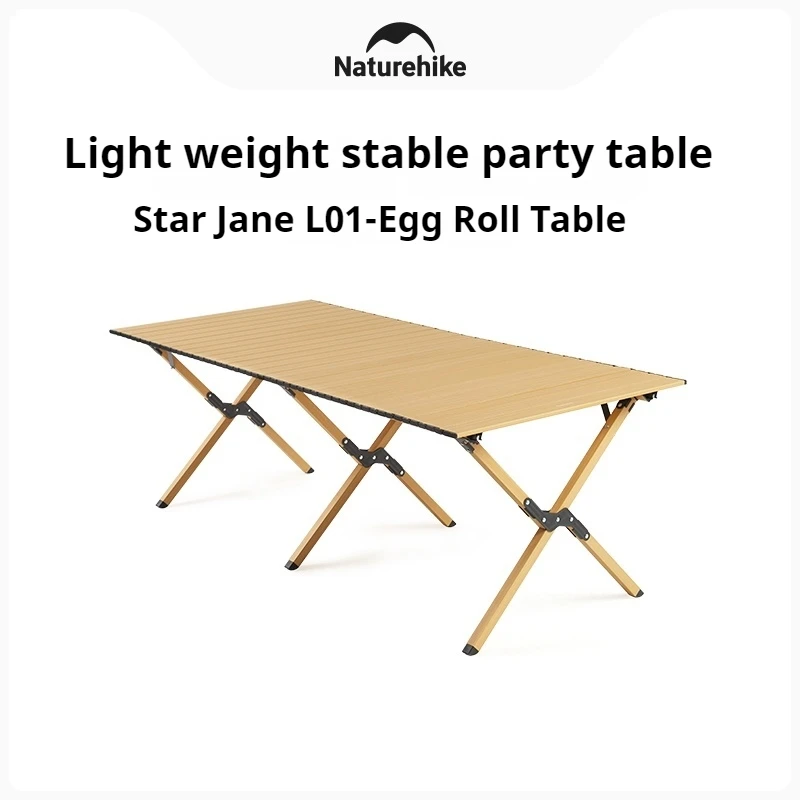 Naturehike Egg Roll Camping Table Outdoor Ultralight Aluminum Alloy Portable Hiking Picnic Beach supplies Folding Table pliante