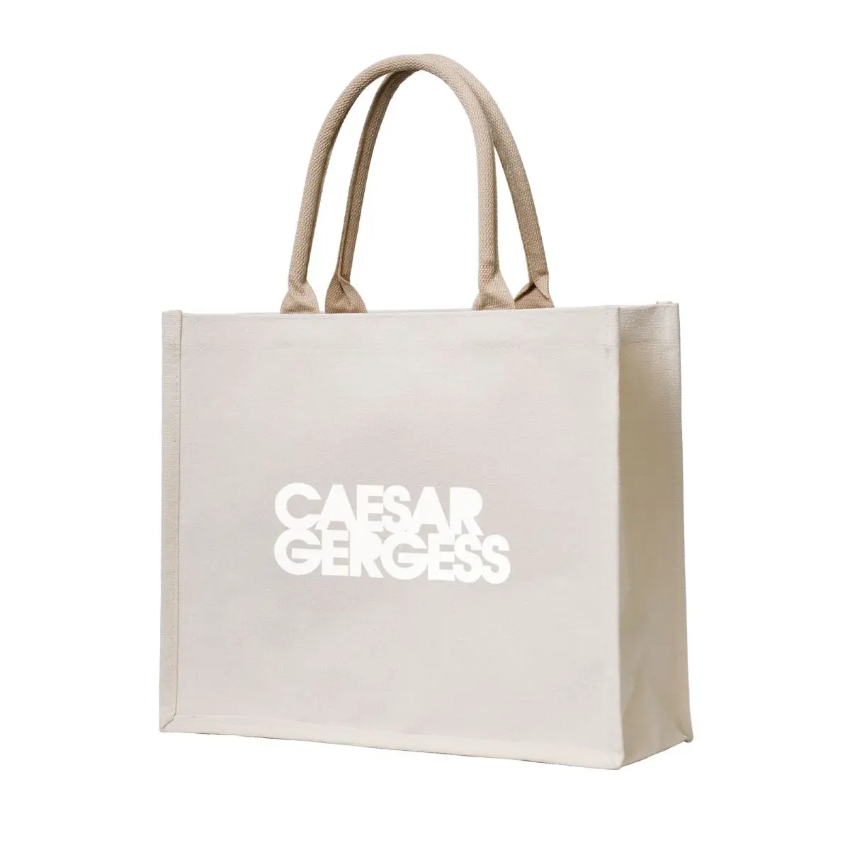 

Caesar Gergess White Logo Tote Bag personalized tote bag tote bags aesthetic Big bag women