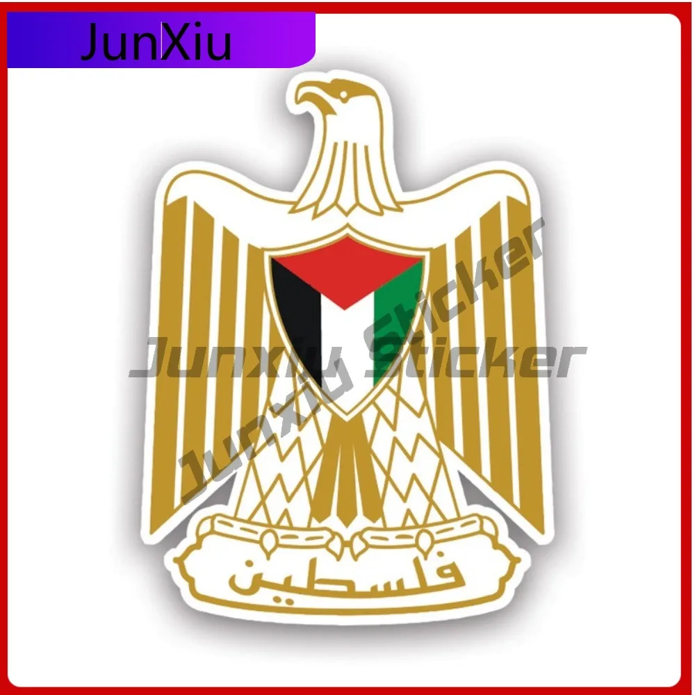 

Palestine Coat Of Arms Sticker Uv Protected Decals State Palestine Flag Coa State Flag Patriotic Car Sticker Vinyl Decal Die Cut