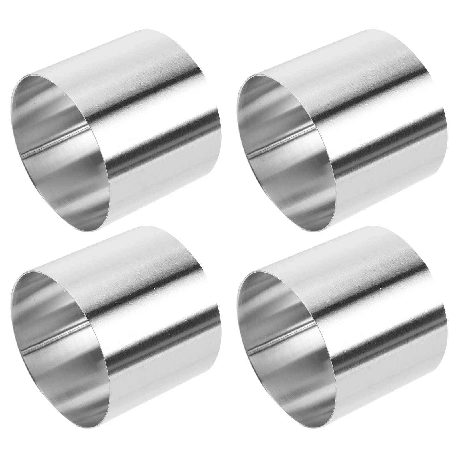 4pcs 6*6*5cm Circular Stainless Steel Mousse Ring Cake Cookie Baking Mold Stainless Steel Biscuit Mould for Baking