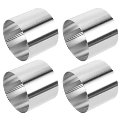 4pcs 6*6*5cm Circular Stainless Steel Mousse Ring Cake Cookie Baking Mold Stainless Steel Biscuit Mould for Baking