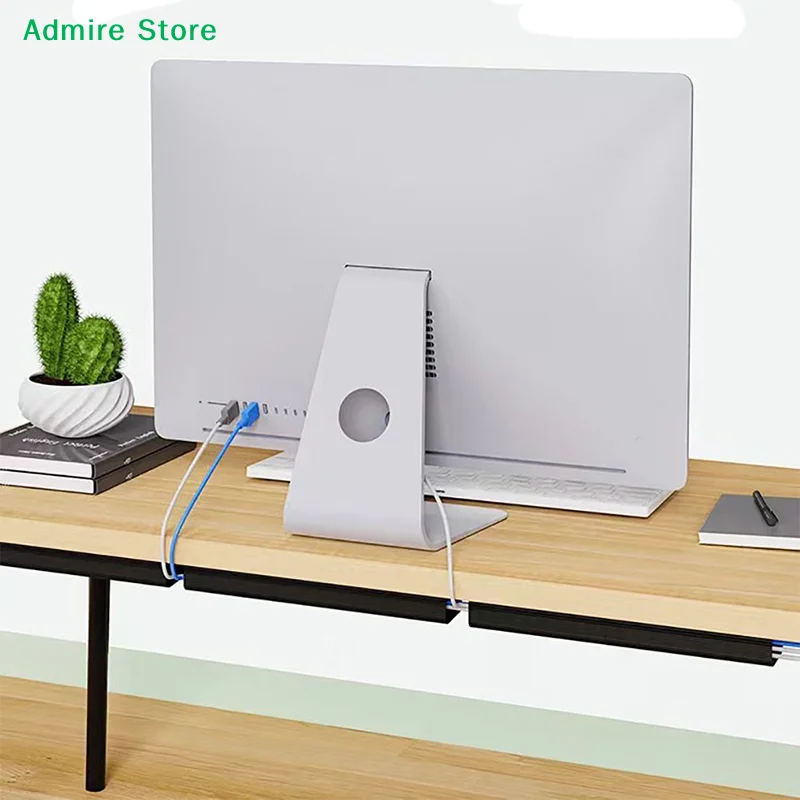 [G]Desktop Undertable Cable Rack Anti-extrusion Floor Cord Cover Self-Adhesive Durable Extension Wiring Duct Cable Protector
