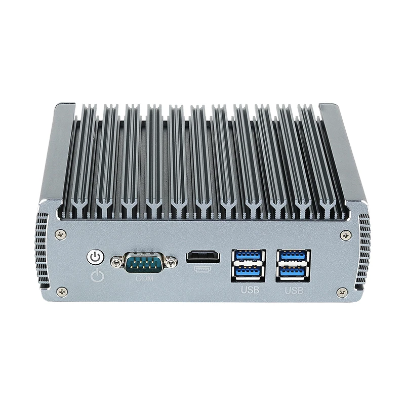 Безвентиляторный промышленный мини-ПК, Intel Φ N100 6x2,5G Ethernet 4x USB, USB, HDMI Mini-PCIe, поддержка Windows Linux OpenWrt