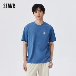 Semir Short Sleeve T Shirt Men Spring Comfortable Cotton Bottoming T Shirt Casual Basic Fashion Home Pajamas