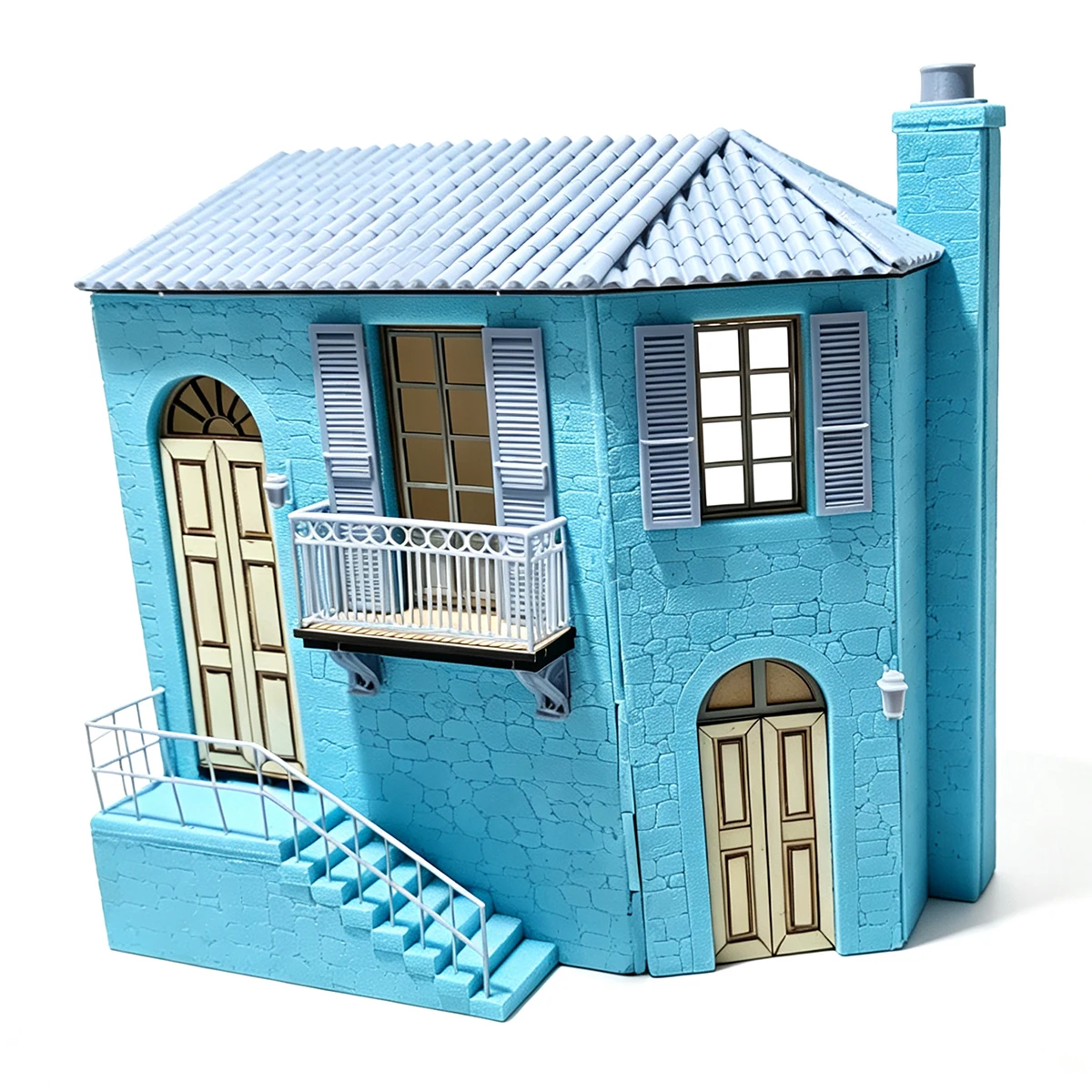 Modellbausatz im Maßstab 1:35 zum Selbstbau, Miniatur-Architekturmodell eines europäischen toskanischen Landhauses, Architektur-Diorama-Szenerie
