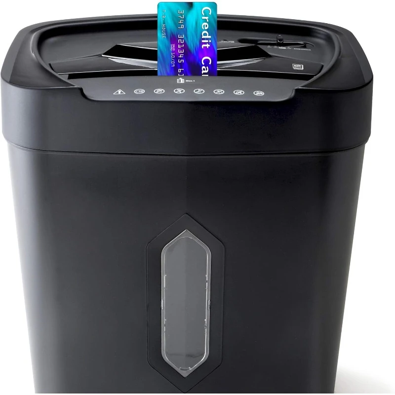 12-Sheet Crosscut Paper and Credit Card Shredder with 5.2 gal Wastebasket