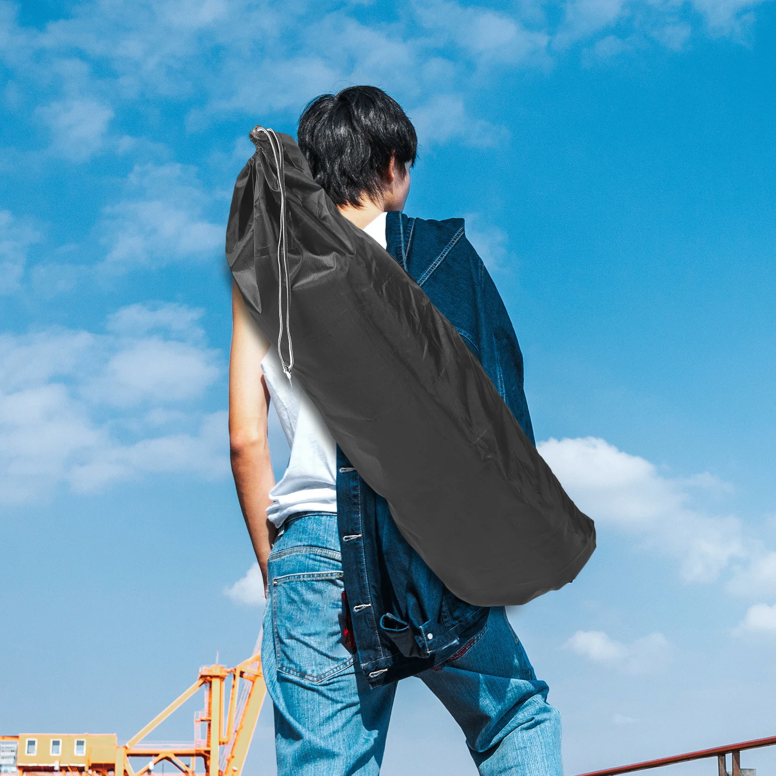 2 قطعة حقيبة الظهر لوح التزلج الحديثة الأسود إنهاء مقاومة للبقع خياطة قوية متعددة الاستخدام الكتف Crossbody الرافعة للنشاط