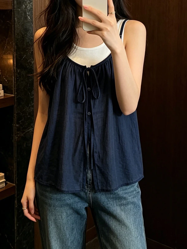 

plus Size Summer Fashion Set Loose Slimming Top Bottoms Conceal Meaty Skin High Quality Elegant Style Age Reducing Versatile