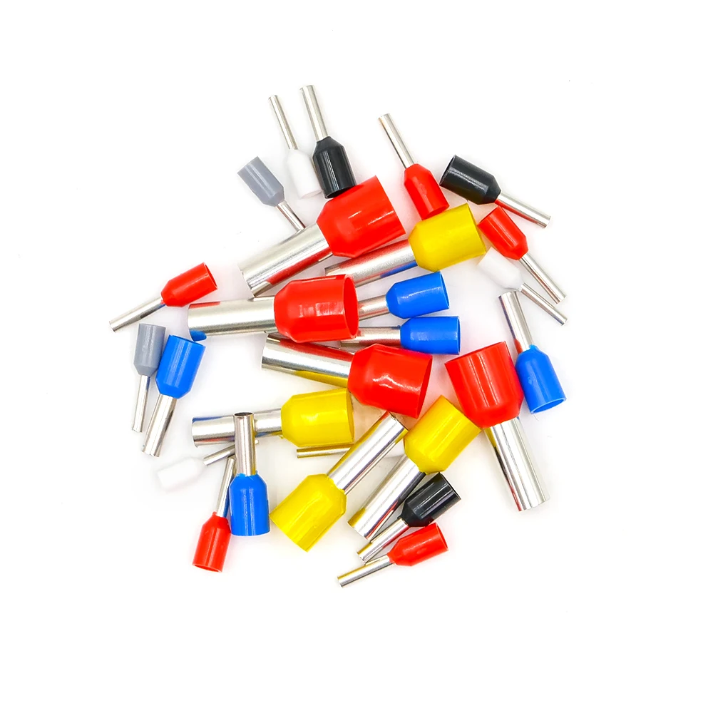 800-1900Pcs Insulated Crimp Ferrule Terminals Kit, Nylon E0506/1008/0508 Multi-Size Electrical Connectors for Industrial Use