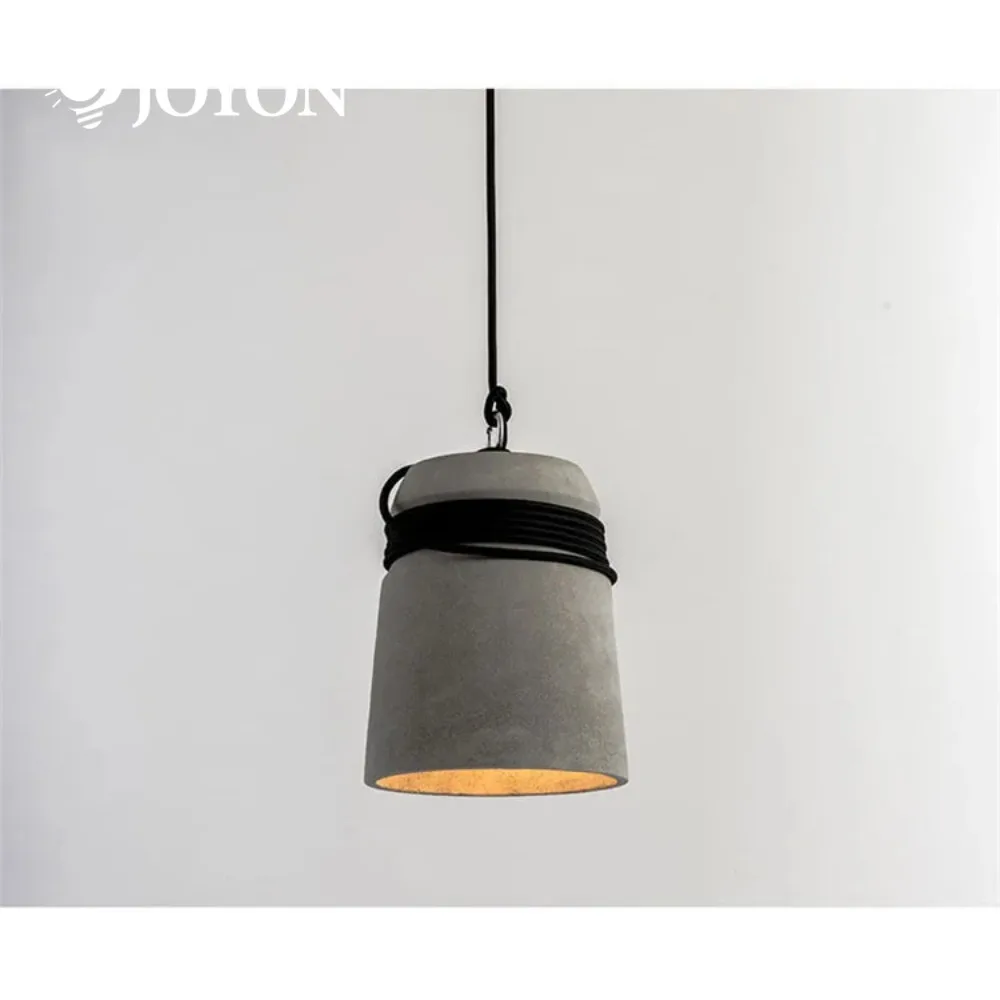 

JOYINLED Cement Chandelier Hemp Rope Sling Hanging Light LED Lamp for Bedroom Restaurant Bar Cafe Island Industrial Lighting