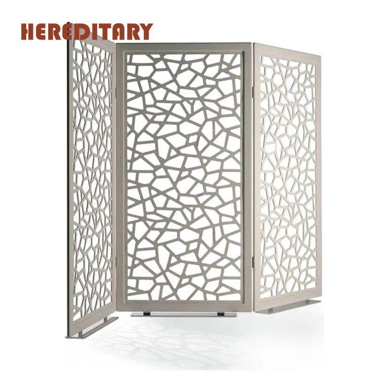 Office Partition,Movable Folding Room Divider Screens Laser Cut Decorative Metal Partition Wall Systems